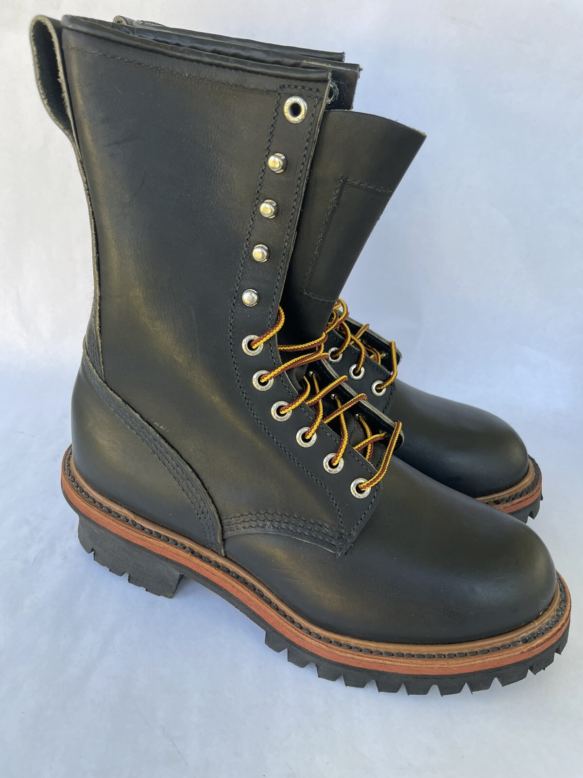 Red Wing 218 Logger max Black Men's Boots USA Soft Toe 7 D eBay