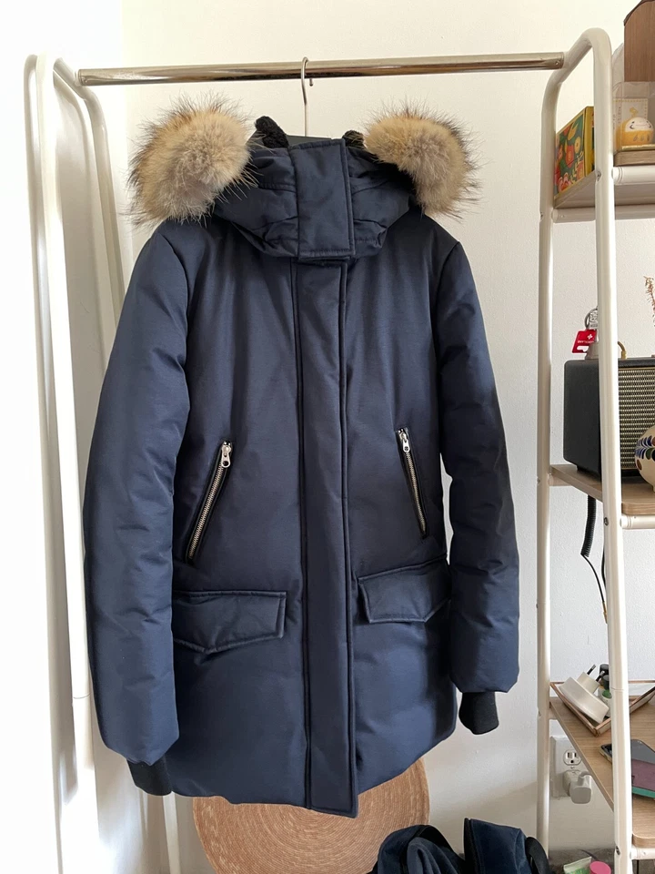 MACKAGE - Chaqueta de plumón de longitud media con piel natural extraíble - Mujer XS/0 Foto 2 de 4