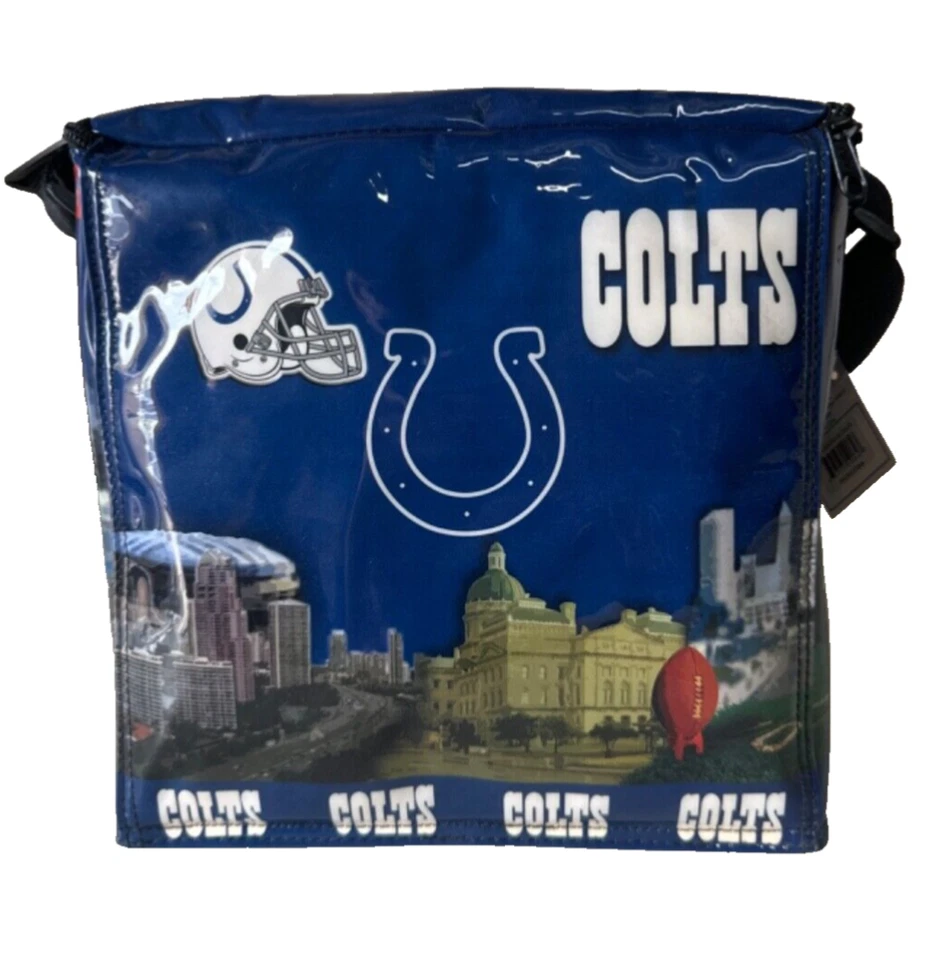 Indianapolis Colts 12 Pack Insulated Cityscape Cooler 11"x10" Team Colors - Image 3 of 4