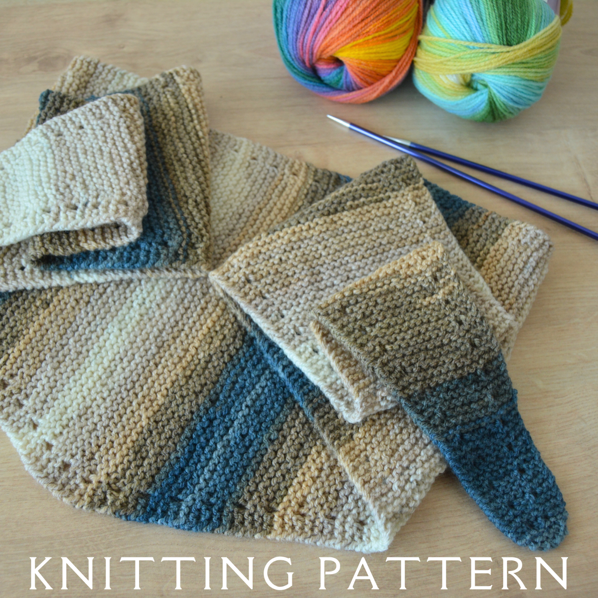Triangle Scarf Knitting Pattern Margrethe Shawl Yarn Kit | Soft