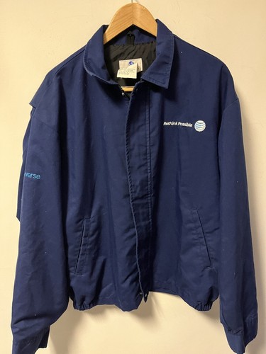 AT&T U Verse VF Imagewear Herren Blau Winter Mantel Jacke Arbeitsuniform Größe L