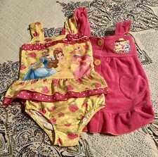 Disney Toddler Girls Princess Belle Swimsuit Bikini 3-Piece Includes Cover Up 3T