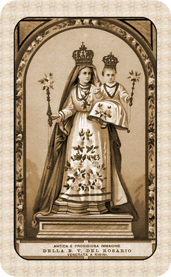 SANTINO HOLY CARD BLESSED VIRGIN OF THE ROSARY n 1 cuttlefish color