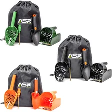 ASR Outdoor 5pc Metal Detecting Tools Kit Drawstring Bag Coin Probe (3 Styles)