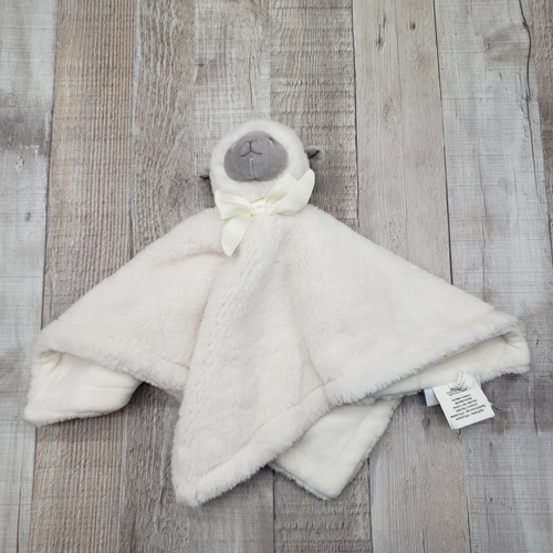 Pottery Barn Kids Monique Lhuillier Fleece White Lamb Lovey Security Blanket 15" - Picture 5 of 24