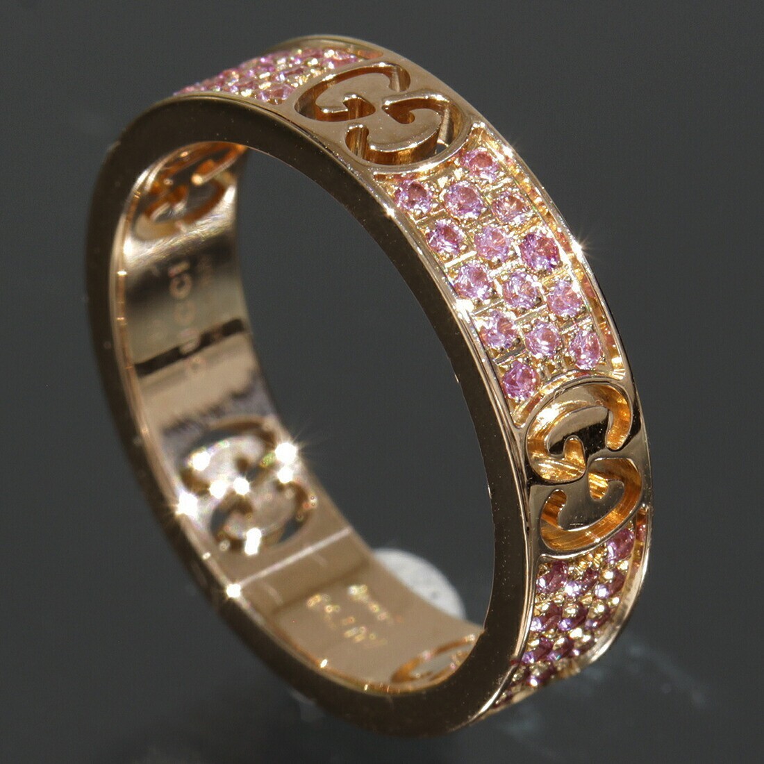 GUCCI silver925× pink stone ring