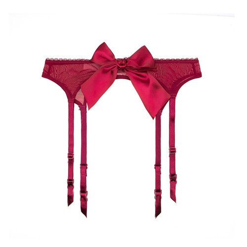 Ladies Sexy Mesh Lace Embroidered Anti Slip Rear Breasted Women's Garter Belt Bh - Picture 21 of 21