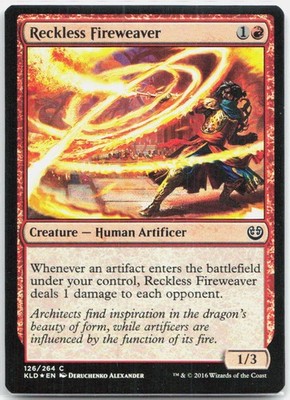 Reckless Fireweaver 126 Common Kaladesh Magic: The Gathering Foil Near Mint