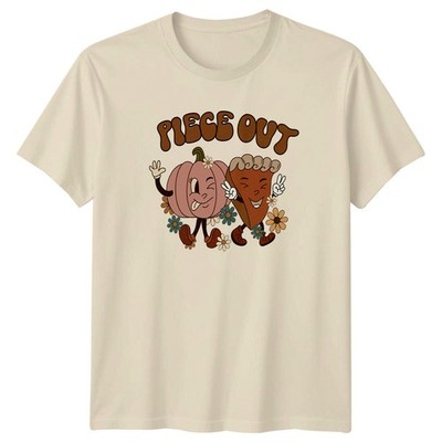 Piece Out Damen T-Shirt Pumpkin Pie Thanksgiving Thanksgiving Geschenk für Sie