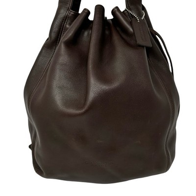 Vintage Coach 4180 Lexington Drawstring Bucket Bag Mahogany
