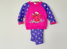 Vintage Y2K Sesame Street Baby's Girl Outfit 18 Month Elmo Set Pants Top NOS