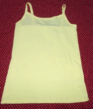 NOBO JUNIORS SIZE L 11-13 YELLOW RIBBED CAMI TANK TOP FITTED