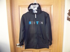 Burton Dry Ride Hoodie Boys Large 14/16 Black Full Zip Snowboard Ski Outdoors