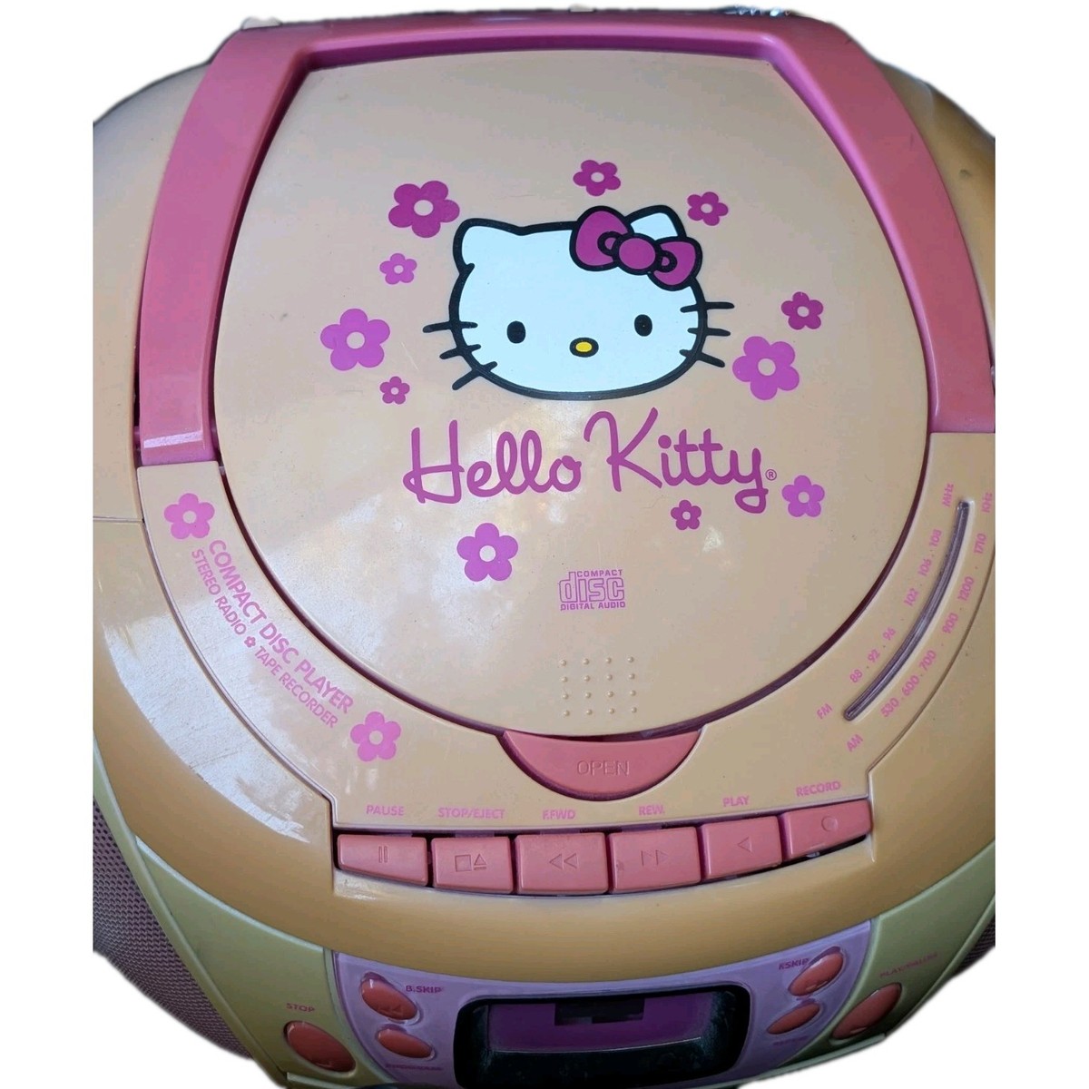 Hello Kitty CD 2014 Boombox Cassette Player AM/FM Radio KT2028A