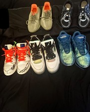 Lot (5) mens shoes size 8 Nike Lebrons, Yeezys, Jordans