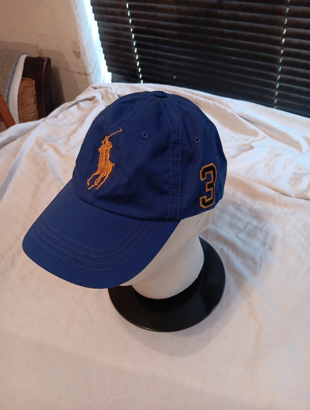 Polo Ralph Lauren Uomo Blu Big Pony Cappello Chino 3 Spellout Regolabile Cappellino Papà