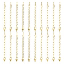 2.8 Inch Necklace Extender, 20 Pcs Lobster Necklace Extender, Gold Tone
