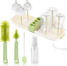Portable 7-in-1 Baby Bottle Brush Set, Travel Cleaner Kit for Travel and Home, A