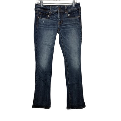 American Eagle distressed bootcut jeans womens 6 long normcore classic