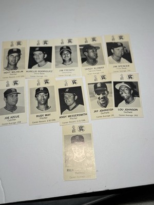 1969 Jack In The Box California Angels Lot 11 Cards Wilhelm