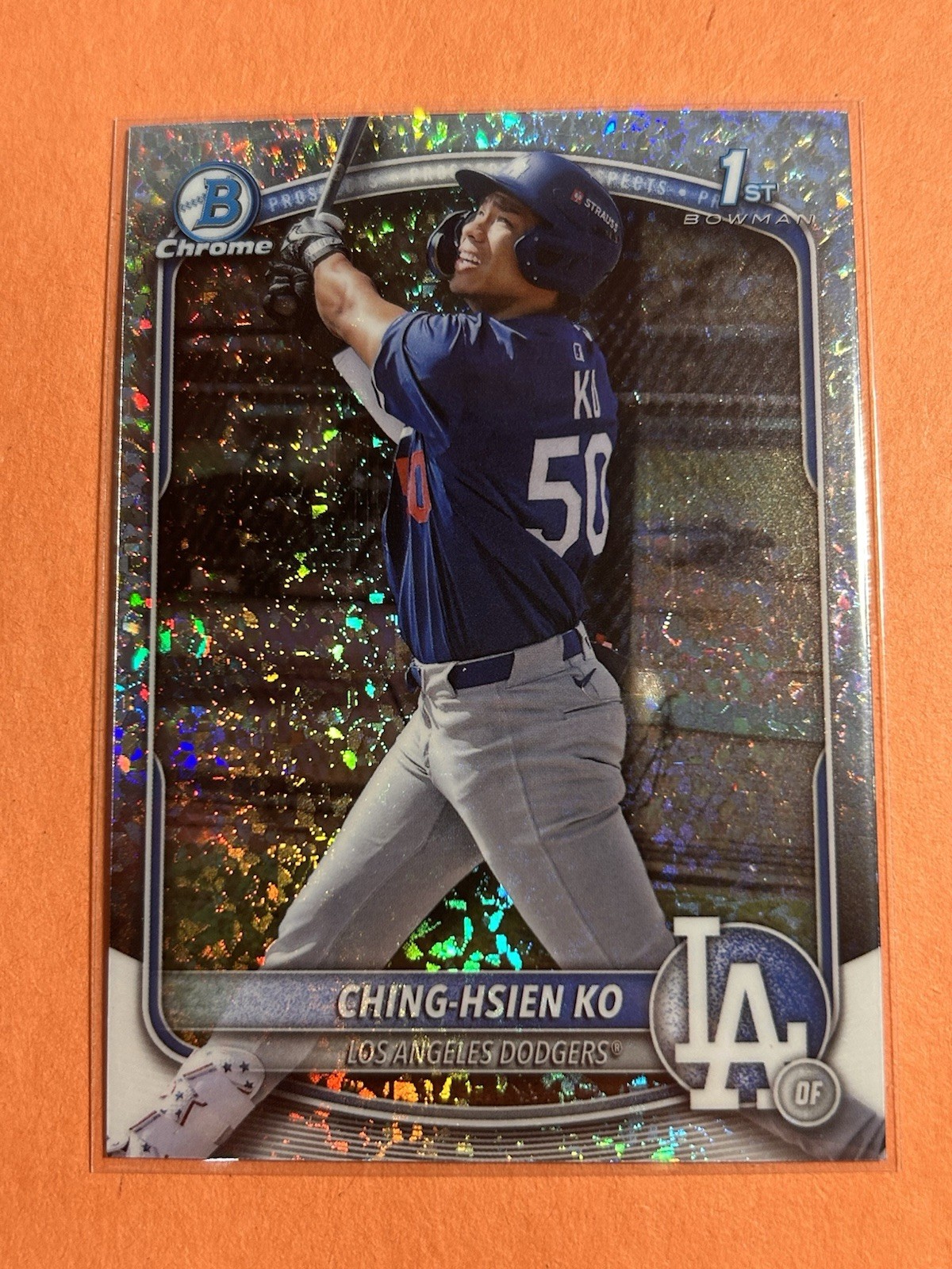 2025 Bowman Chrome Mini-Diamond Refractor #BCP224 Ching-Hsien Ko 1st DODGERS