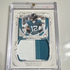 2025 National Treasures Travis Hunter Framed Fabric /49 Jaguars 3 Color Patch!