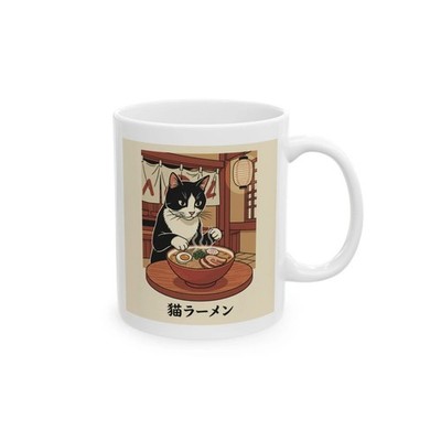 Anime Cat Noodles Mug Kawaii Japanese Ramen Cute Cat Lover Cup FREESHIPS 