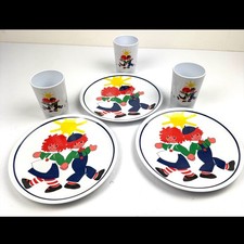 Anacapa Melamine Ware Child Plates  Cups Vintage Raggedy Ann  Andy 6-Piece