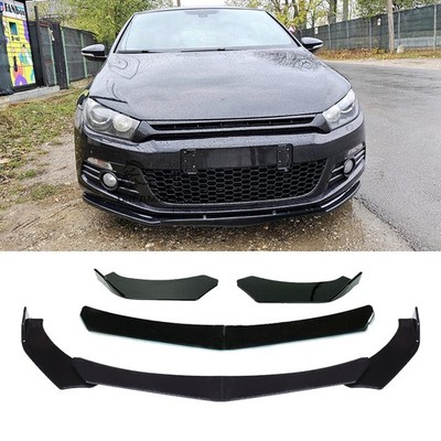Gloss Black Front Bumper Lip Splitter Spoiler Body Kit For Volkswagen Scirocco