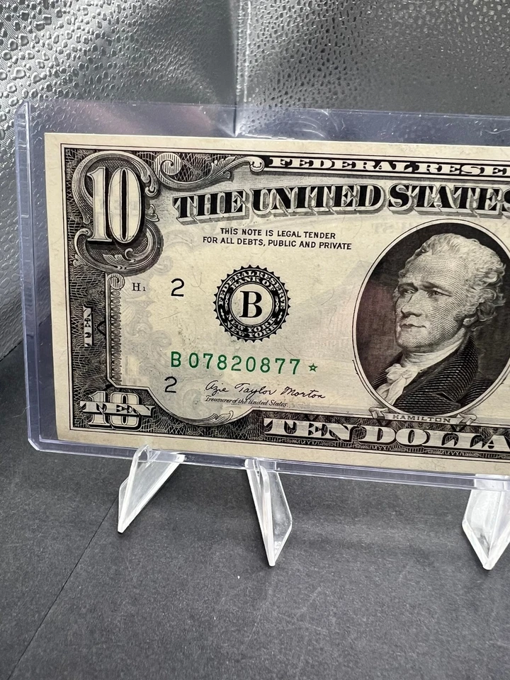 1976 USA $10 TREASURY NOTES GREEN SEALX2 SEQUENTIAL SN # B07820877* & B07820878* - Image 4 of 4