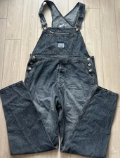 VTG 90s Guess Workwear Carpenter Overalls Mens Blue Denim Grunge Indie Hip hop-L