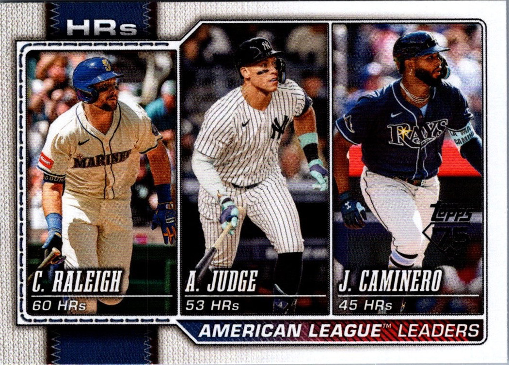 2026 Topps #38 Cal Raleigh/Aaron Judge/Junior Caminero LL