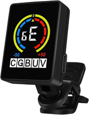 Rechargeable Clip On Guitar Tuner with Bright Screen and Multiple Tuning Modes