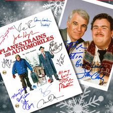 Planes Trains and Automobiles Movie Script Autograph Signed Reprint & 8.5X11 IMG