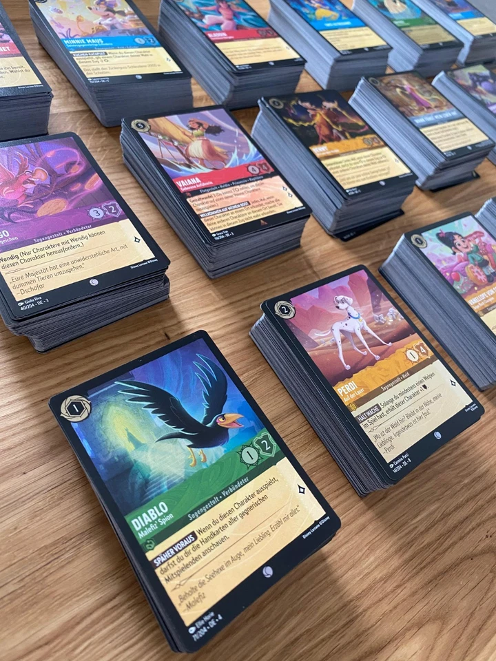 ✨ 500 Lorcana Karten | Sammlung mit 500 Karten inkl. 25 Holokarten | Deutsch ✨