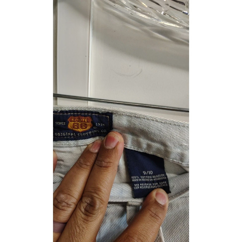 Pantalones cortos vintage Route 66 para mujer lavado ligero tiro alto talla 9/10 Foto 4 de 4