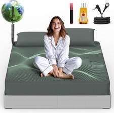 Grounding Sheets Gray Queen Size - 90 Organic Cotton 10 Pure Silver Fitted B