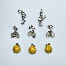 Tennis Bracelet Charms Jewelry - Tennis balls, Players, Rackets