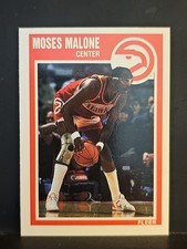 1989-90 Fleer #4 Moses Malone HOF HAWKS