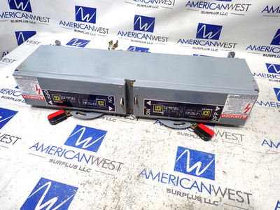Square D QMB361TW 3 Pole 30 Amp 600 Volt Fusible Twin Panel Mount Switch -Tested