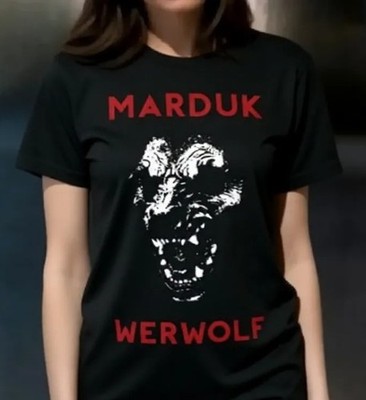 T-Shirt Marduk - Werwolf, Baumwolle, neu, Black Metal, beidseitig bedruckt