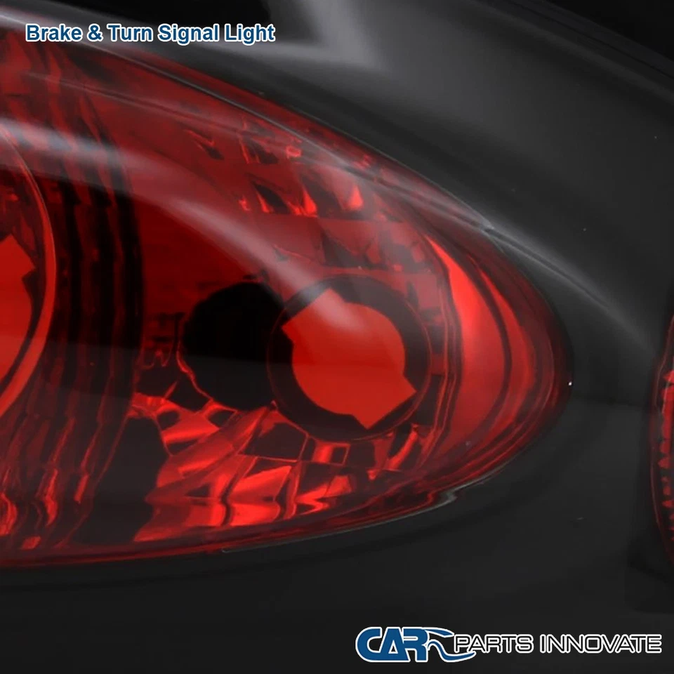 Fit 2003-2005 Chevy Cavalier Black Tail Trunk Lights Lamps Rear 3PC Foto 4 de 4