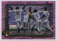 2025 Topps Series 2 Pink Holo Foil Milwaukee Brewers #396 1od0