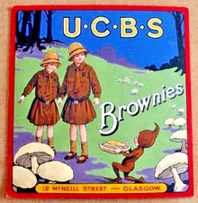 BROWNIES Early 1900's SCOTISH UNITED  CO-OPERATIVE BAKING SOCIETY Cardboard Ad