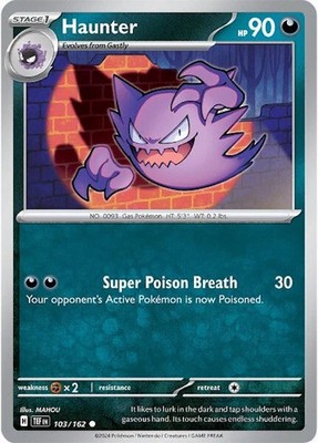 Haunter (103/162) [Scarlet & Violet: Temporal Forces] Lightly Played Reverse Hol