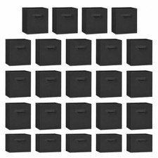 24 Pack Fabric Storage Bins, 10.5 Inch Collapsible Storage Cubes with Heavy D...