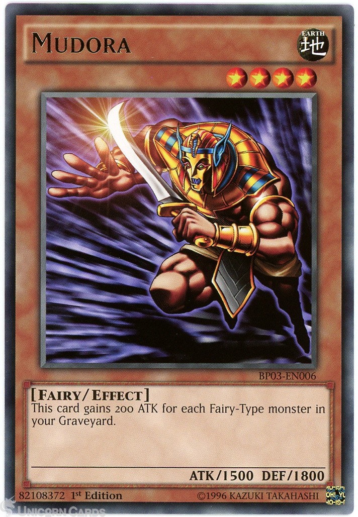 BP03-EN006 Mudora : Shatterfoil Rare 1st Edition Mint YuGiOh Card
