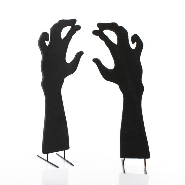 INNA-Glas Deko Halloween Silhouette HäNde Spooky Hands, Schwarz, 40Cm-image