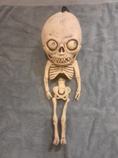 Vintage 2001 Paper Magic Group Skeleton Hanging Latex Rubber Halloween Alien