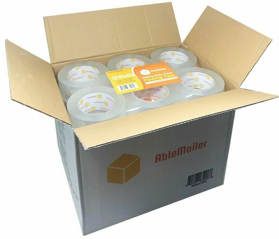 Lot De 36 Rouleaux De Ruban D'emballage Clair 2" - 55 Yards Chacun, Pour Cartons Et Expédition